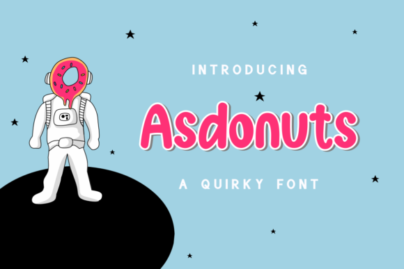 Asdonuts Font: A Cute Display Typeface for Creative Crafters