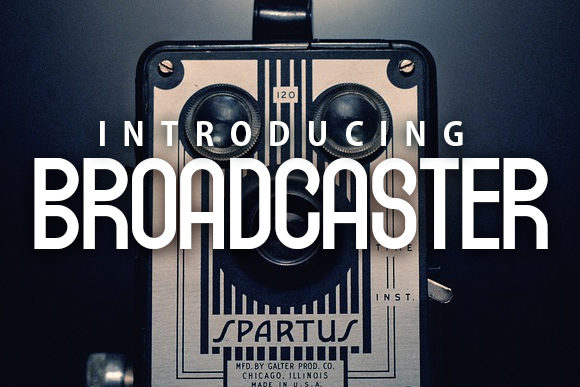 Broadcaster Display Font for Bold Digital Branding