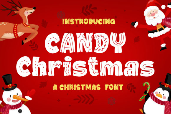 Candy Christmas Font: A Joyful Display Typeface for Holiday Designs