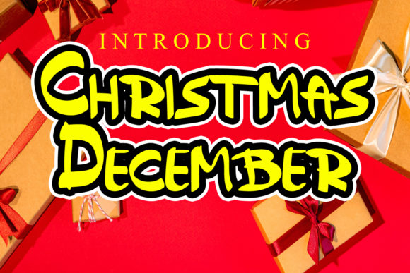 Christmas December Font: A Bold and Cute Display Typeface for Crafters