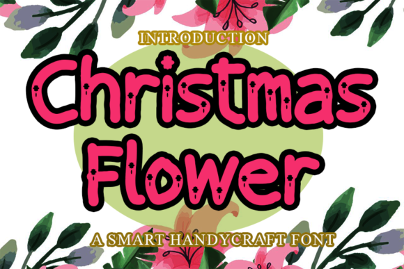 Christmas Flower Font for Festive and Friendly Web Design