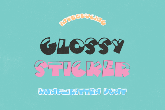 Glossy Sticker Font for a Polished Brand Look