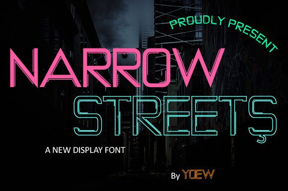 Narrow Streets Font for Creative Makers and Product Designers