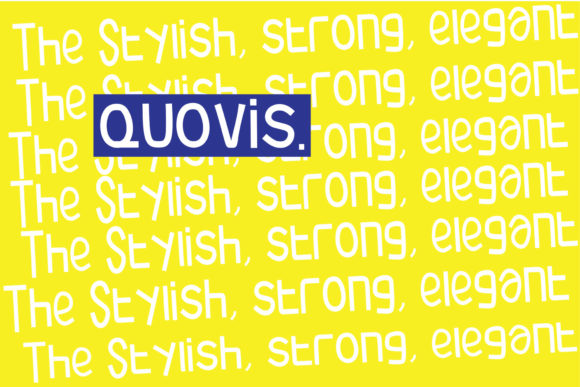 Quovis Display Font for Stronger Campaign Design