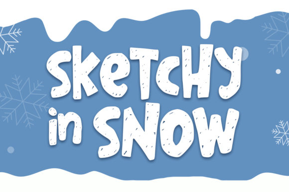Sketchy in Snow: A Bold Display Font for Memorable Campaigns