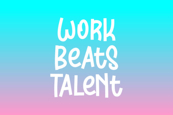 Work Beats Talent Font for Stronger Digital Campaigns